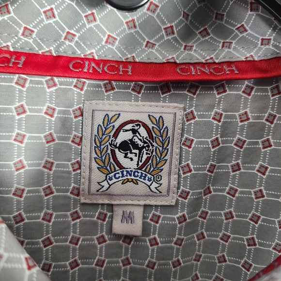 Cinch Mens Classic Geometric Print Long Sleeve Button Down Shirt Size M Western - Picture 4 of 6
